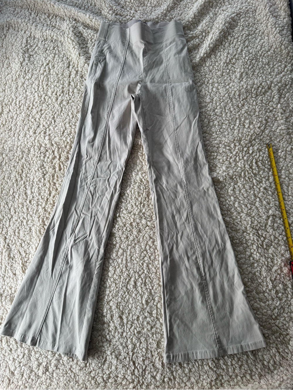 Women's Garage High-Rise Flared Pants in Light Beige